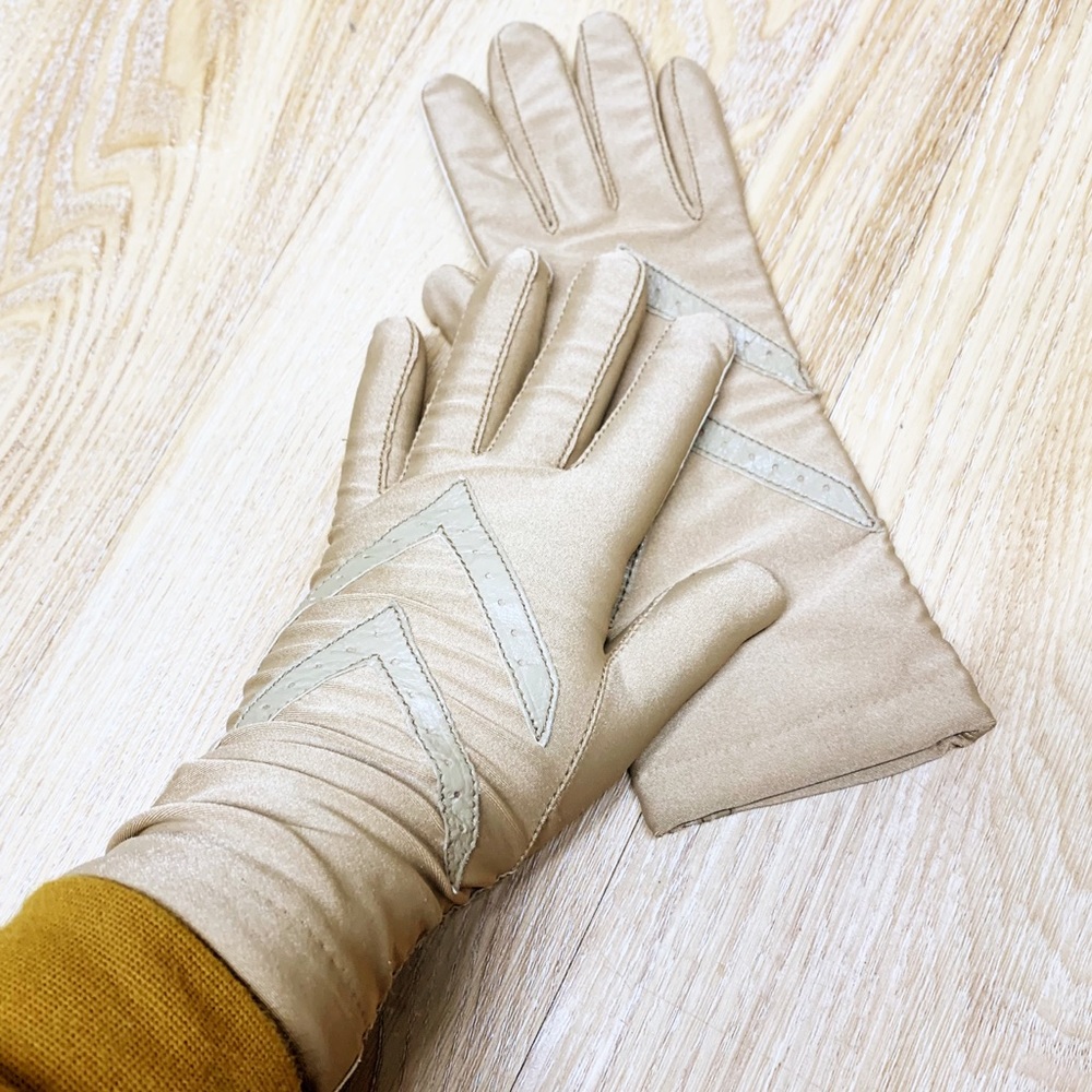 Vintage Tan Leather Gloves Small- Medium